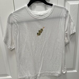 Abercrombie & Fitch White Skimming Tee